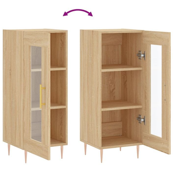 Buffet Chêne sonoma 34,5x34x90 cm Bois d'ingénierie - Photo n°9