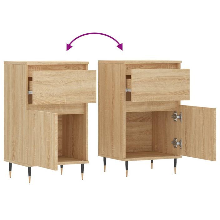 Buffet chêne sonoma 40x35x70 cm bois d'ingénierie - Photo n°10