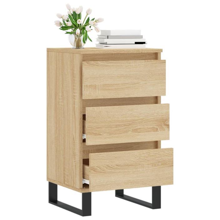 Buffet chêne sonoma 40x35x70 cm bois d'ingénierie - Photo n°4