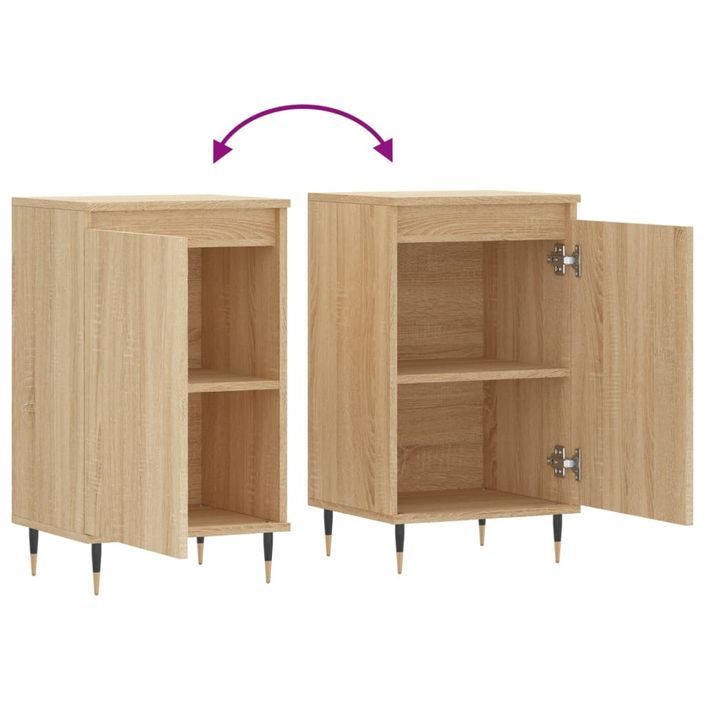 Buffet chêne sonoma 40x35x70 cm bois d'ingénierie - Photo n°9