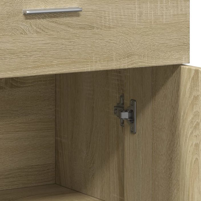 Buffet chêne sonoma 60x30x84 cm bois d'ingénierie - Photo n°8