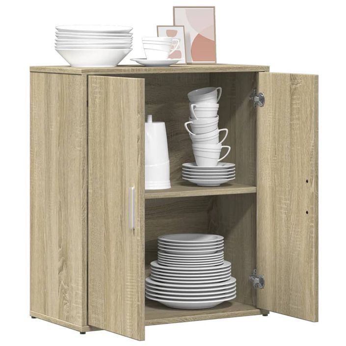 Buffet chêne sonoma 60x31x70 cm bois d'ingénierie - Photo n°4