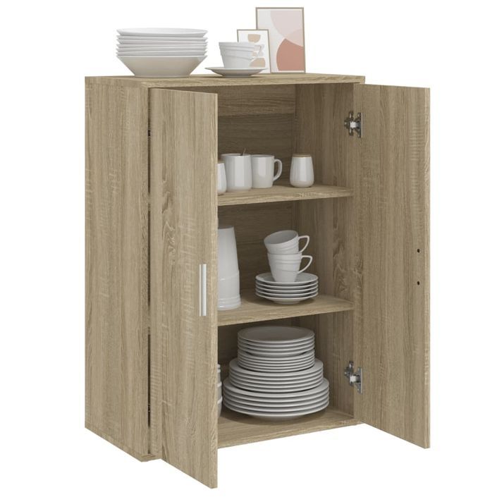 Buffet chêne sonoma 60x31x84 cm bois d'ingénierie - Photo n°4