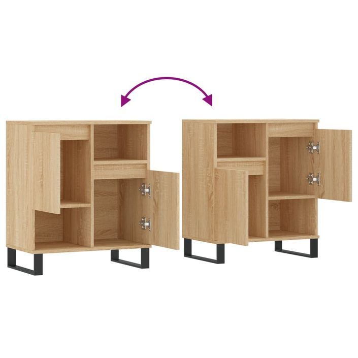 Buffet Chêne sonoma 60x35x70 cm Bois d'ingénierie - Photo n°9