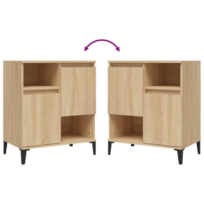 Buffet Chêne sonoma 60x35x70 cm Bois d'ingénierie - Photo n°8