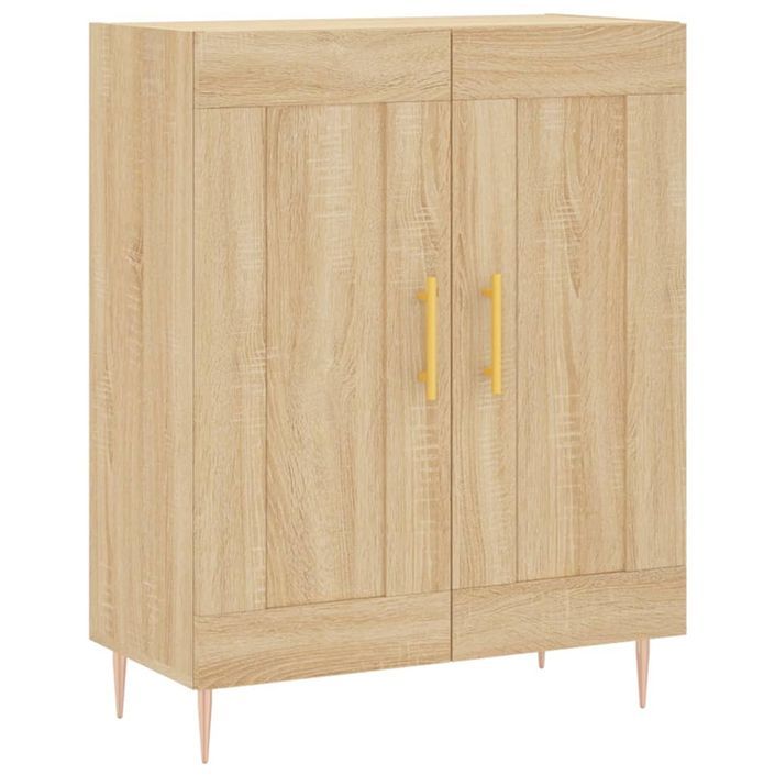 Buffet chêne sonoma 69,5x34x90 cm bois d'ingénierie - Photo n°1