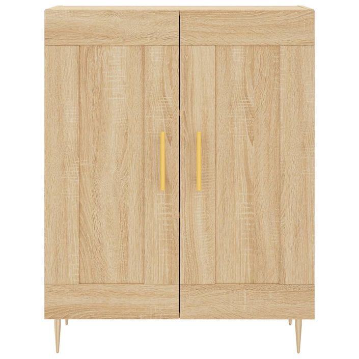 Buffet chêne sonoma 69,5x34x90 cm bois d'ingénierie - Photo n°5