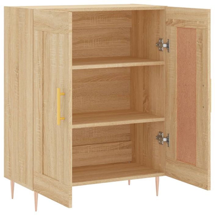 Buffet chêne sonoma 69,5x34x90 cm bois d'ingénierie - Photo n°6