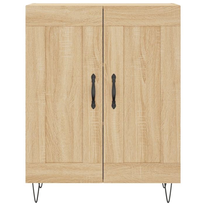 Buffet chêne sonoma 69,5x34x90 cm bois d'ingénierie - Photo n°5