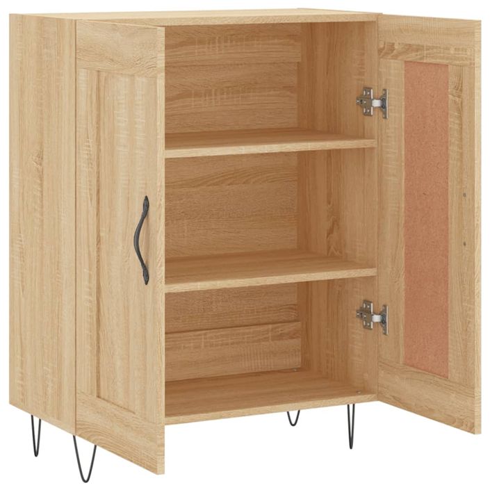 Buffet chêne sonoma 69,5x34x90 cm bois d'ingénierie - Photo n°6