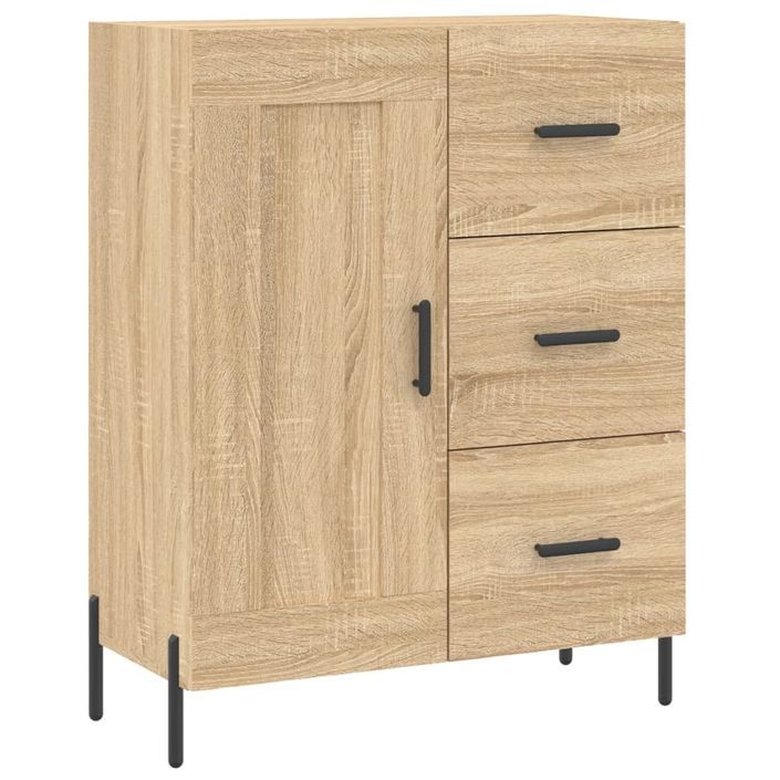 Buffet chêne sonoma 69,5x34x90 cm bois d'ingénierie - Photo n°1