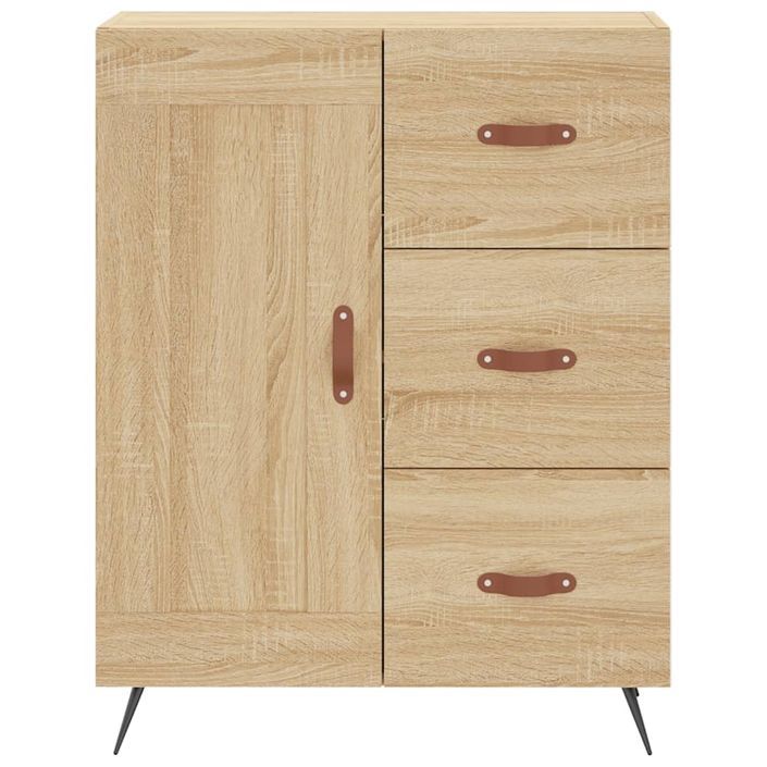 Buffet chêne sonoma 69,5x34x90 cm bois d'ingénierie - Photo n°5