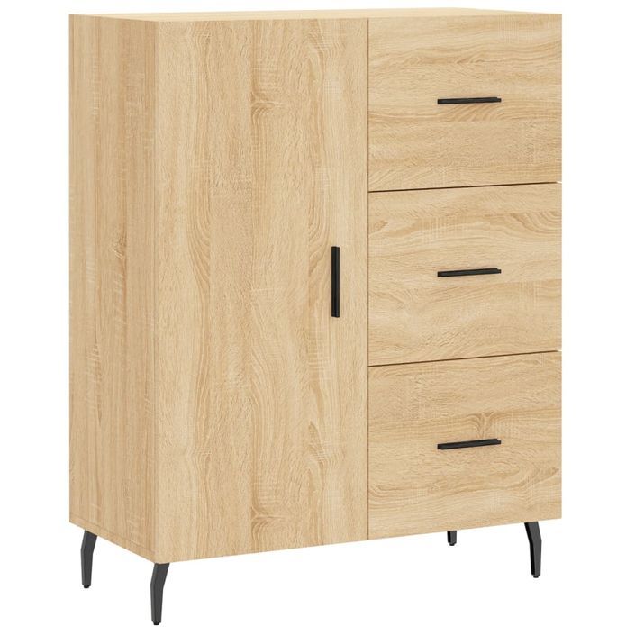 Buffet chêne sonoma 69,5x34x90 cm bois d'ingénierie - Photo n°1