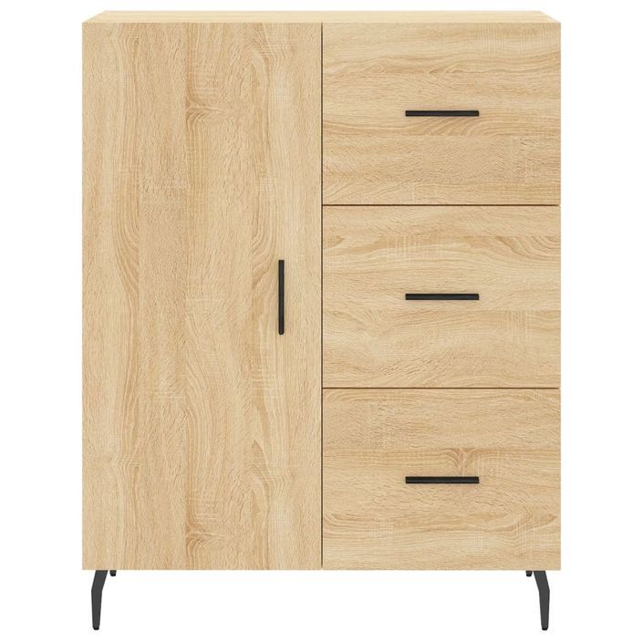 Buffet chêne sonoma 69,5x34x90 cm bois d'ingénierie - Photo n°5