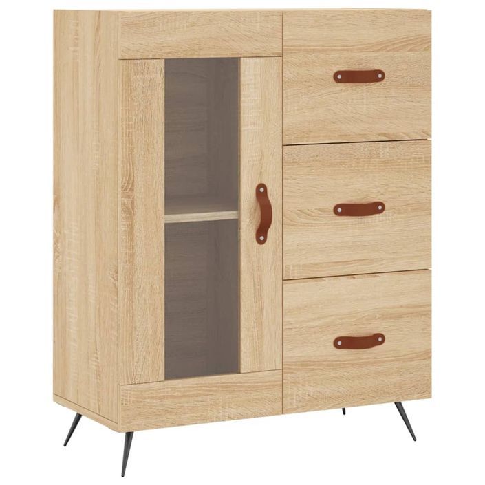 Buffet chêne sonoma 69,5x34x90 cm bois d'ingénierie - Photo n°1