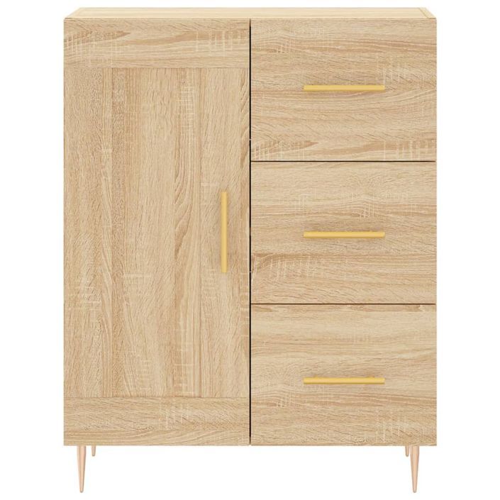 Buffet chêne sonoma 69,5x34x90 cm bois d'ingénierie - Photo n°5