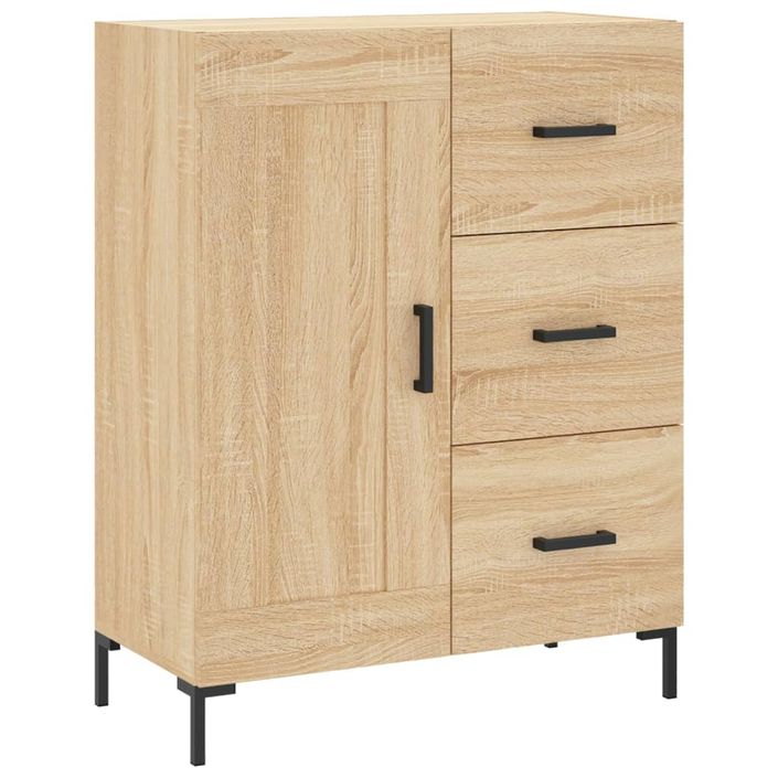 Buffet chêne sonoma 69,5x34x90 cm bois d'ingénierie - Photo n°1