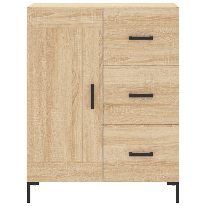 Buffet chêne sonoma 69,5x34x90 cm bois d'ingénierie - Photo n°5