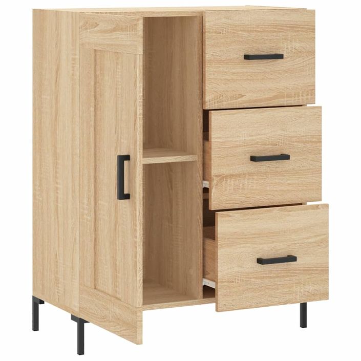 Buffet chêne sonoma 69,5x34x90 cm bois d'ingénierie - Photo n°6