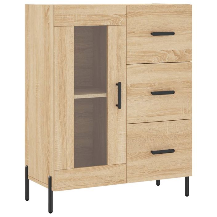 Buffet chêne sonoma 69,5x34x90 cm bois d'ingénierie - Photo n°1