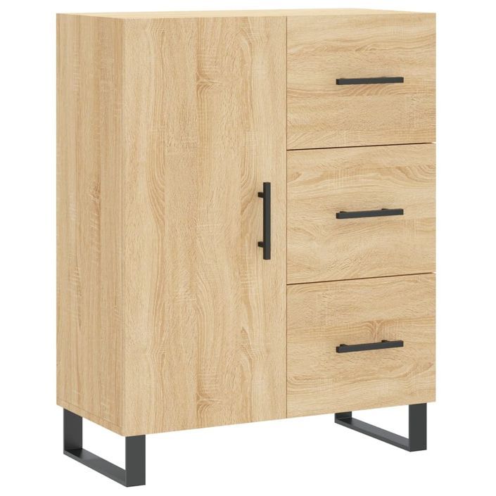 Buffet chêne sonoma 69,5x34x90 cm bois d'ingénierie - Photo n°1