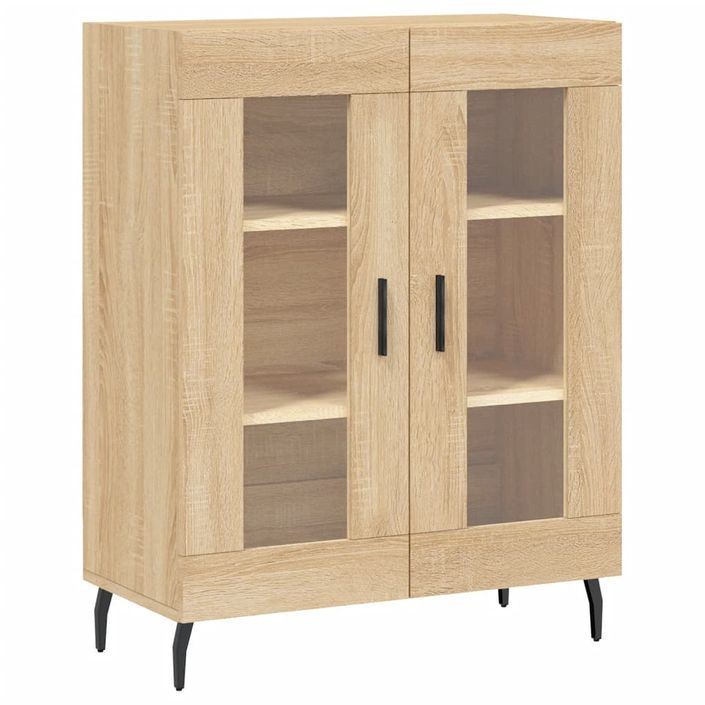 Buffet chêne sonoma 69,5x34x90 cm bois d'ingénierie - Photo n°1