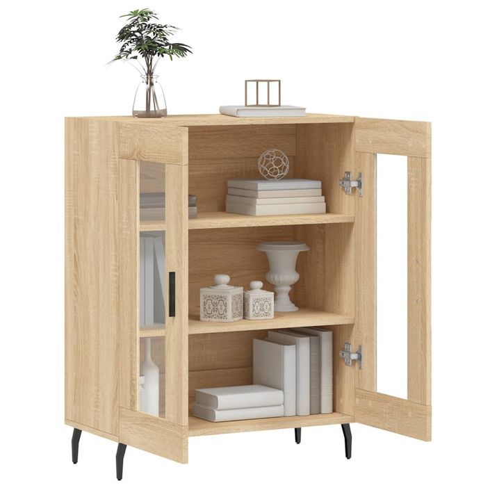 Buffet chêne sonoma 69,5x34x90 cm bois d'ingénierie - Photo n°4