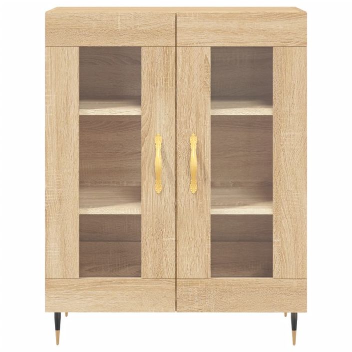 Buffet chêne sonoma 69,5x34x90 cm bois d'ingénierie - Photo n°5