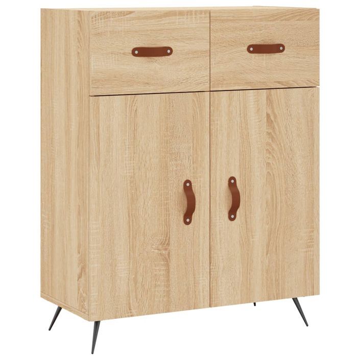 Buffet chêne sonoma 69,5x34x90 cm bois d'ingénierie - Photo n°1