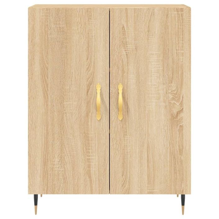 Buffet chêne sonoma 69,5x34x90 cm bois d'ingénierie - Photo n°5