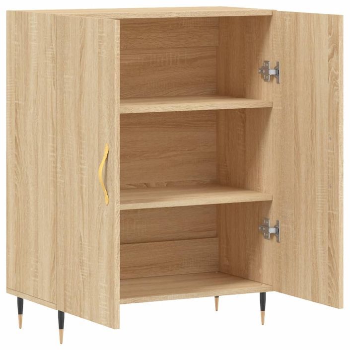 Buffet chêne sonoma 69,5x34x90 cm bois d'ingénierie - Photo n°6