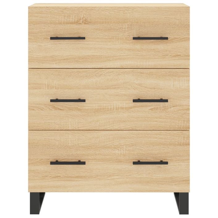 Buffet chêne sonoma 69,5x34x90 cm bois d'ingénierie - Photo n°5