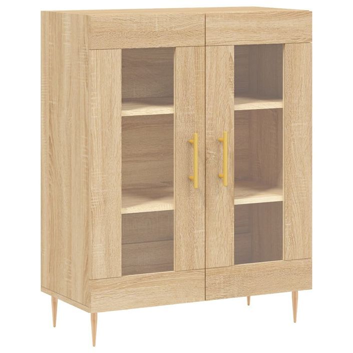 Buffet chêne sonoma 69,5x34x90 cm bois d'ingénierie - Photo n°1