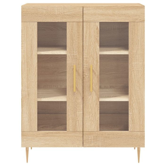 Buffet chêne sonoma 69,5x34x90 cm bois d'ingénierie - Photo n°5