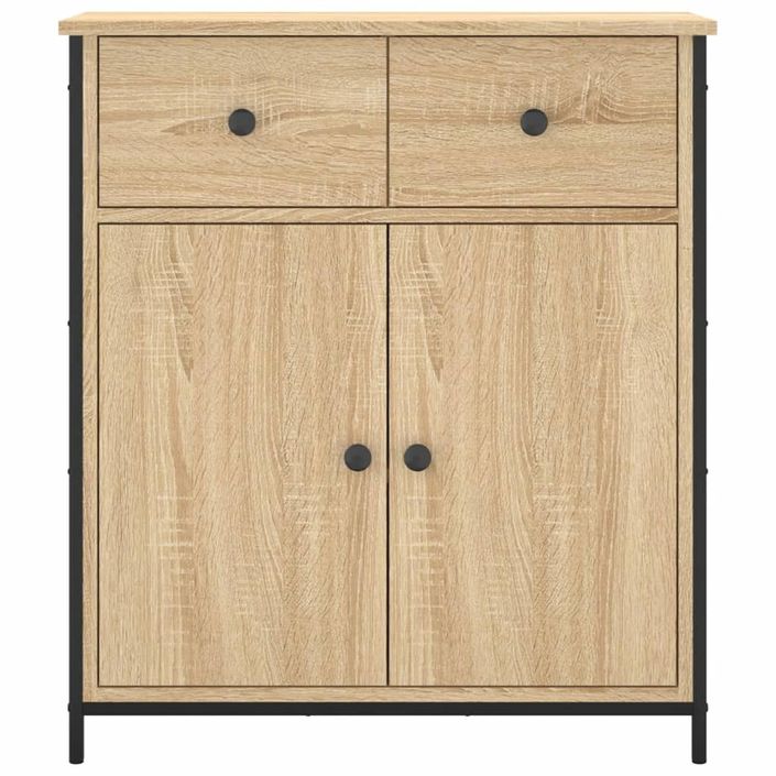 Buffet chêne sonoma 70x30x80 cm bois d'ingénierie - Photo n°6