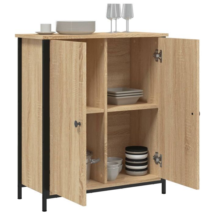 Buffet chêne sonoma 70x30x80 cm bois d'ingénierie - Photo n°4