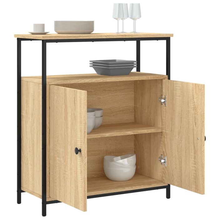 Buffet chêne sonoma 70x30x80 cm bois d'ingénierie - Photo n°4