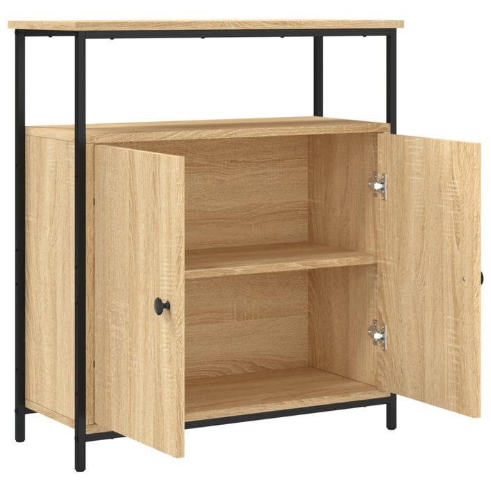 Buffet chêne sonoma 70x30x80 cm bois d'ingénierie - Photo n°5