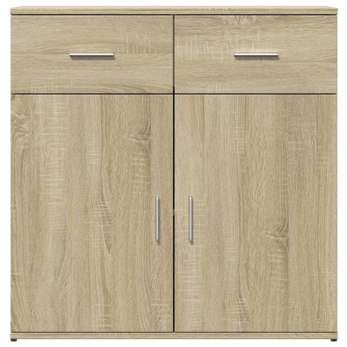 Buffet chêne sonoma 79x38x80 cm bois d'ingénierie - Photo n°5