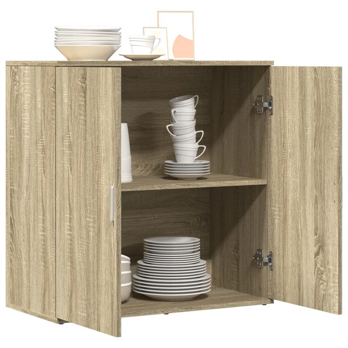 Buffet chêne sonoma 79x38x80 cm bois d'ingénierie - Photo n°4