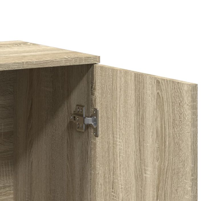 Buffet chêne sonoma 79x38x80 cm bois d'ingénierie - Photo n°9