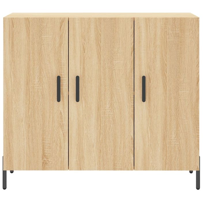 Buffet chêne sonoma 90x34x80 cm bois d'ingénierie - Photo n°6