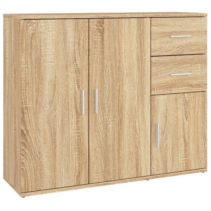 Buffet Chêne sonoma 91x29,5x75 cm Bois d'ingénierie - Photo n°1