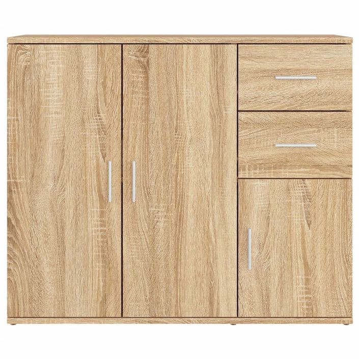 Buffet Chêne sonoma 91x29,5x75 cm Bois d'ingénierie - Photo n°6