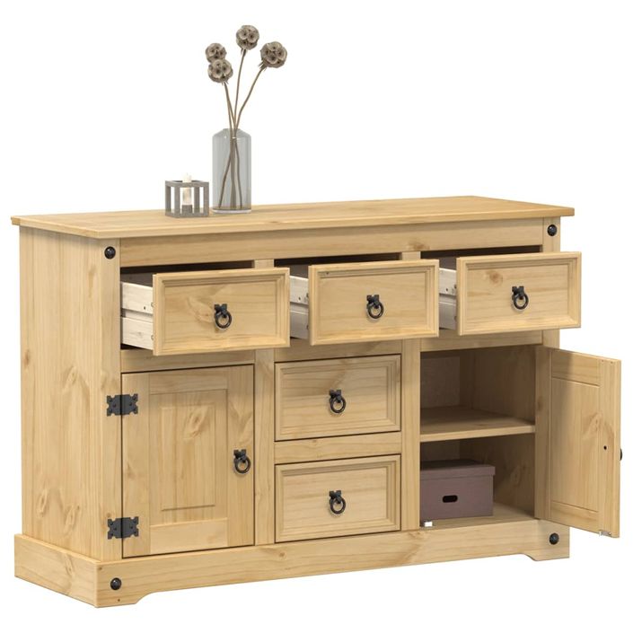 Buffet Corona 115x40x76 cm bois massif de pin - Photo n°1