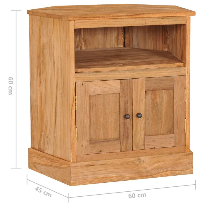 Buffet d'angle 60x45x60 cm Bois de teck massif - Photo n°8