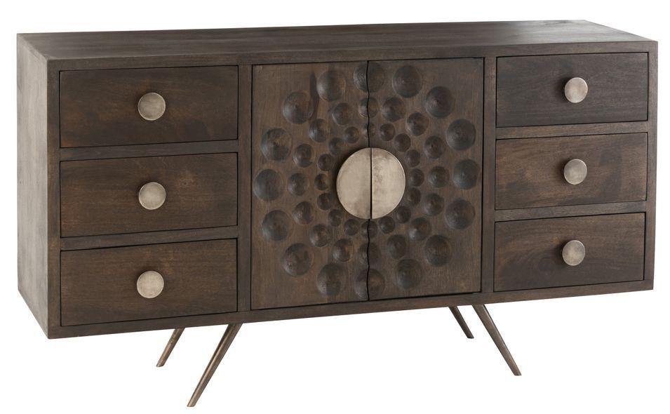 Buffet en bois de manguier marron Ilona L 150 cm - Photo n°1