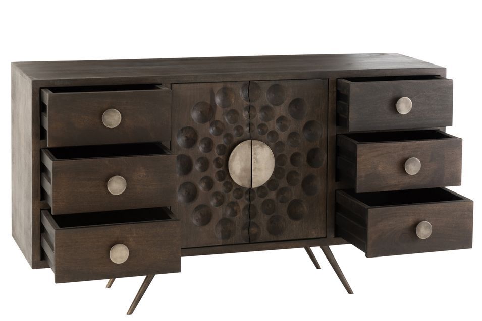 Buffet en bois de manguier marron Ilona L 150 cm - Photo n°12