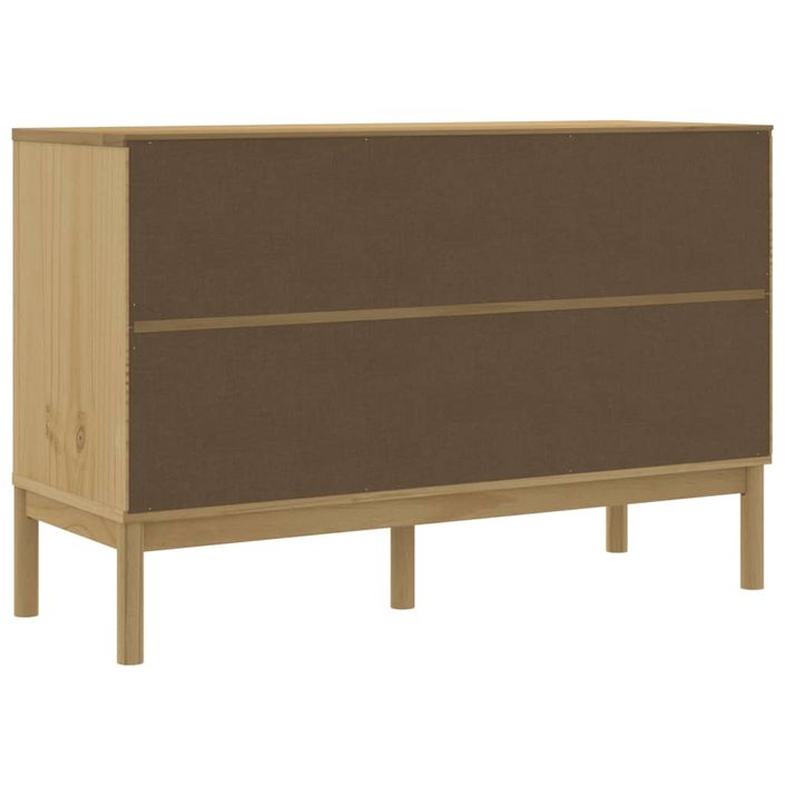 Buffet FLORO marron cire 114x43x74 cm bois massif de pin - Photo n°7