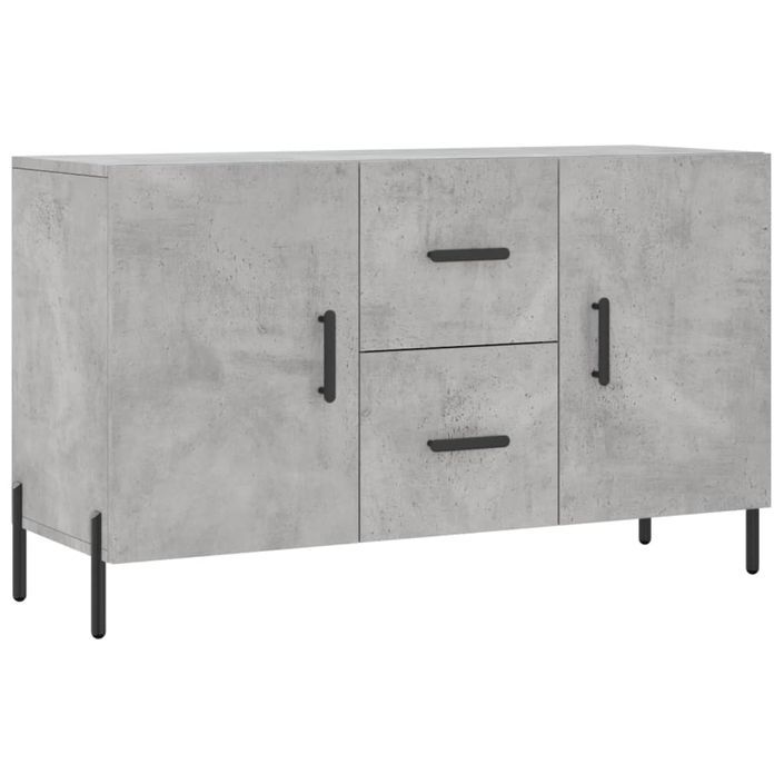 Buffet gris béton 100x36x60 cm bois d'ingénierie - Photo n°1